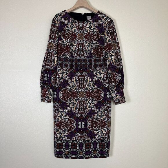 Chico's Womens Size 1P Medallion Print Sheath Midi NEW Dress Floral Party Office - Picture 8 of 15